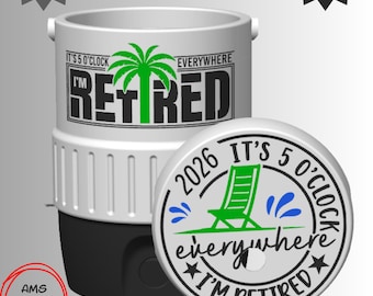 Enfriador de latas de 12 oz retirado (archivo 3MF) / Diseño de silla de playa "5 en punto en todas partes" (descarga digital)