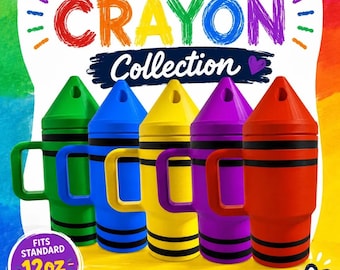 Enfriador de latas de crayones (archivo 3MF) / Soporte para latas de 12 oz para profesores (descarga digital)