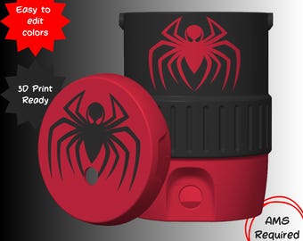 Spider Hero Can Cooler 3D Print Files | 12oz STL & 3MF Download