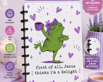 Frog Notebook Cover 3MF File | Jesus Delight, 8-Disc Junior (Digital Download)