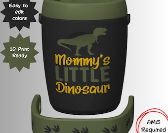 Dinosaurussapdooshouder 3D-afdrukbestanden | Mommy's Little Dino (digitale download)