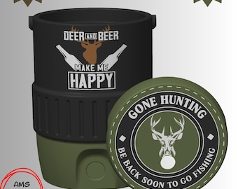 Chłodziarka do puszek Deer and Beer 12 uncji, plik 3MF | Łowiectwo, Wędkarstwo, Outdoorsman (pobranie cyfrowe)