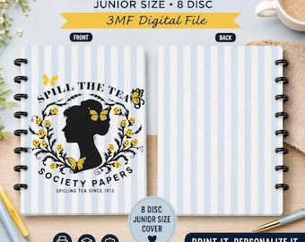Spill The Tea Society – Discbound Notebook Cover | Junior Size 8 Disc (3MF Digital File)
