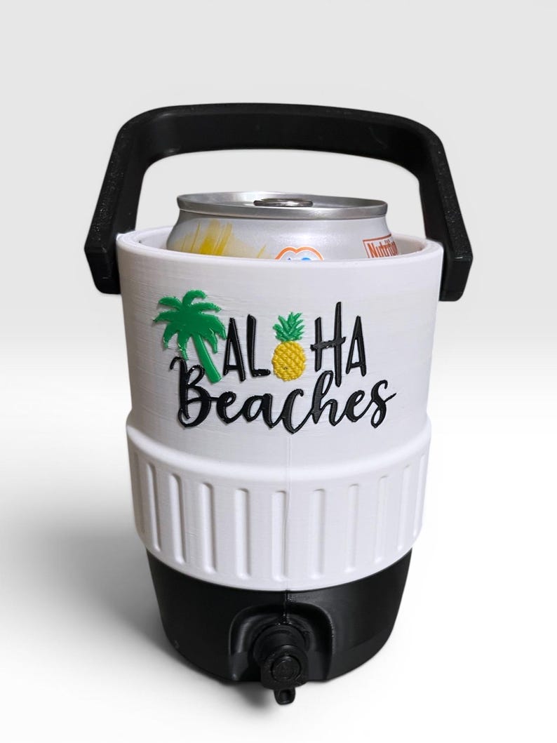 Aloha Beaches Can Cooler 3D Print File | Tropical Drink Holder (Digital Download) image 4
