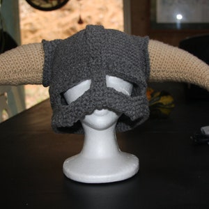 CROCHET PATTERN PDF Skyrim Inspired Viking Helmet With Detachable Beard image 3