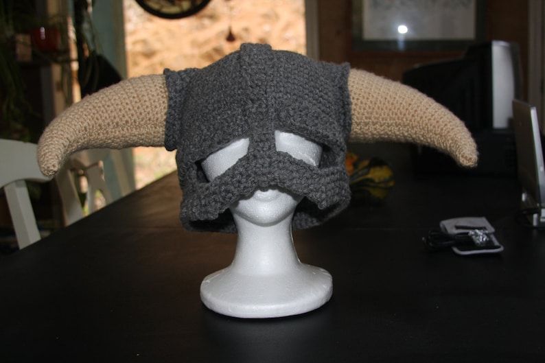 CROCHET PATTERN PDF Skyrim Inspired Viking Helmet With Detachable Beard image 3