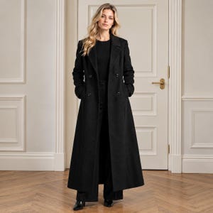 1990s Long Wool Coat - Etsy