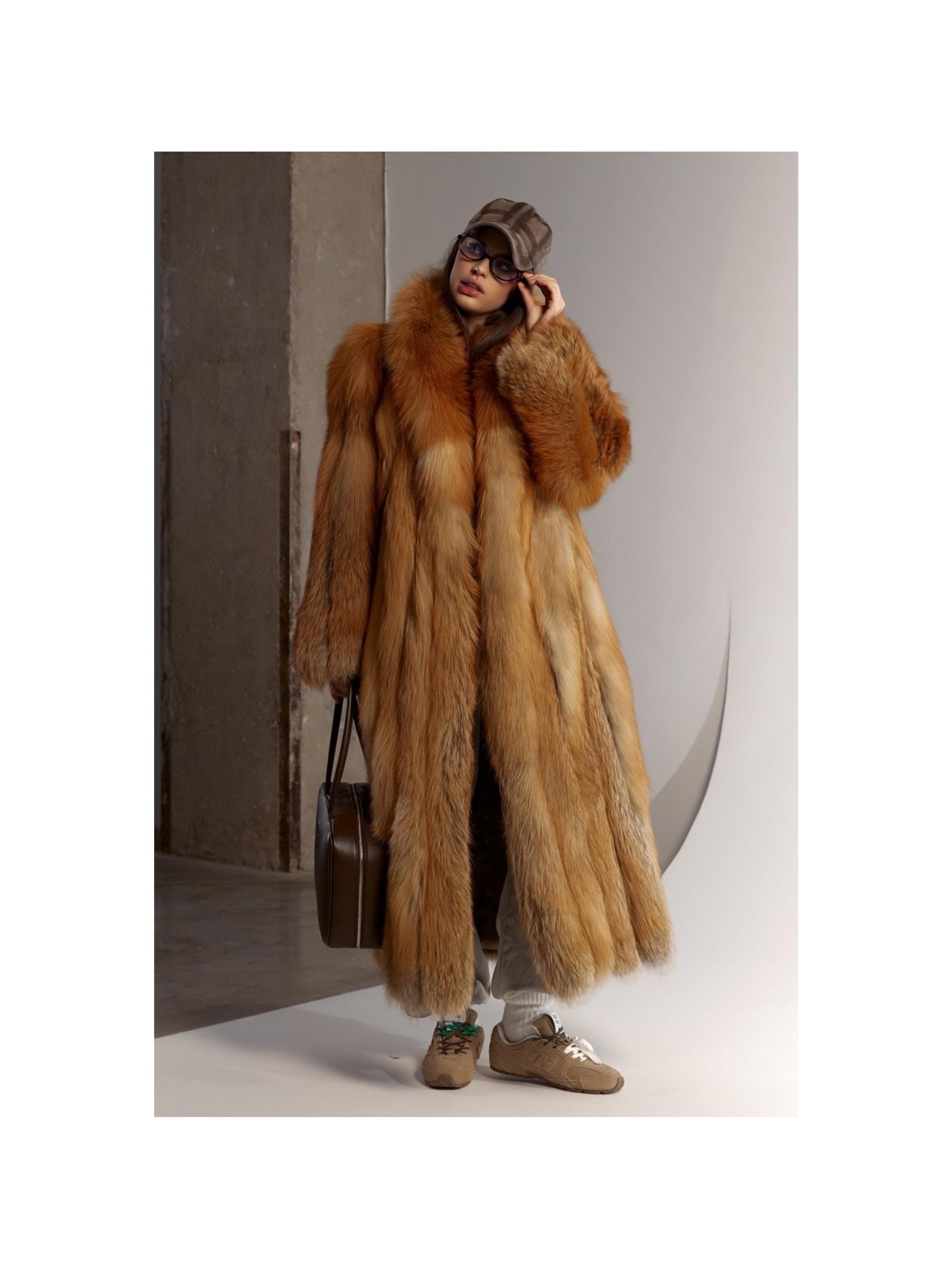 Full length fox coat - Etsy 日本