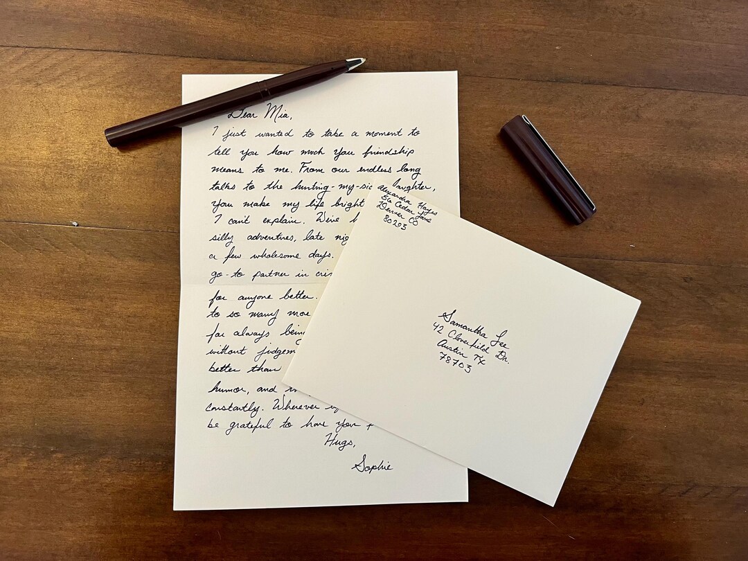 Handwritten Cursive Letter - Etsy