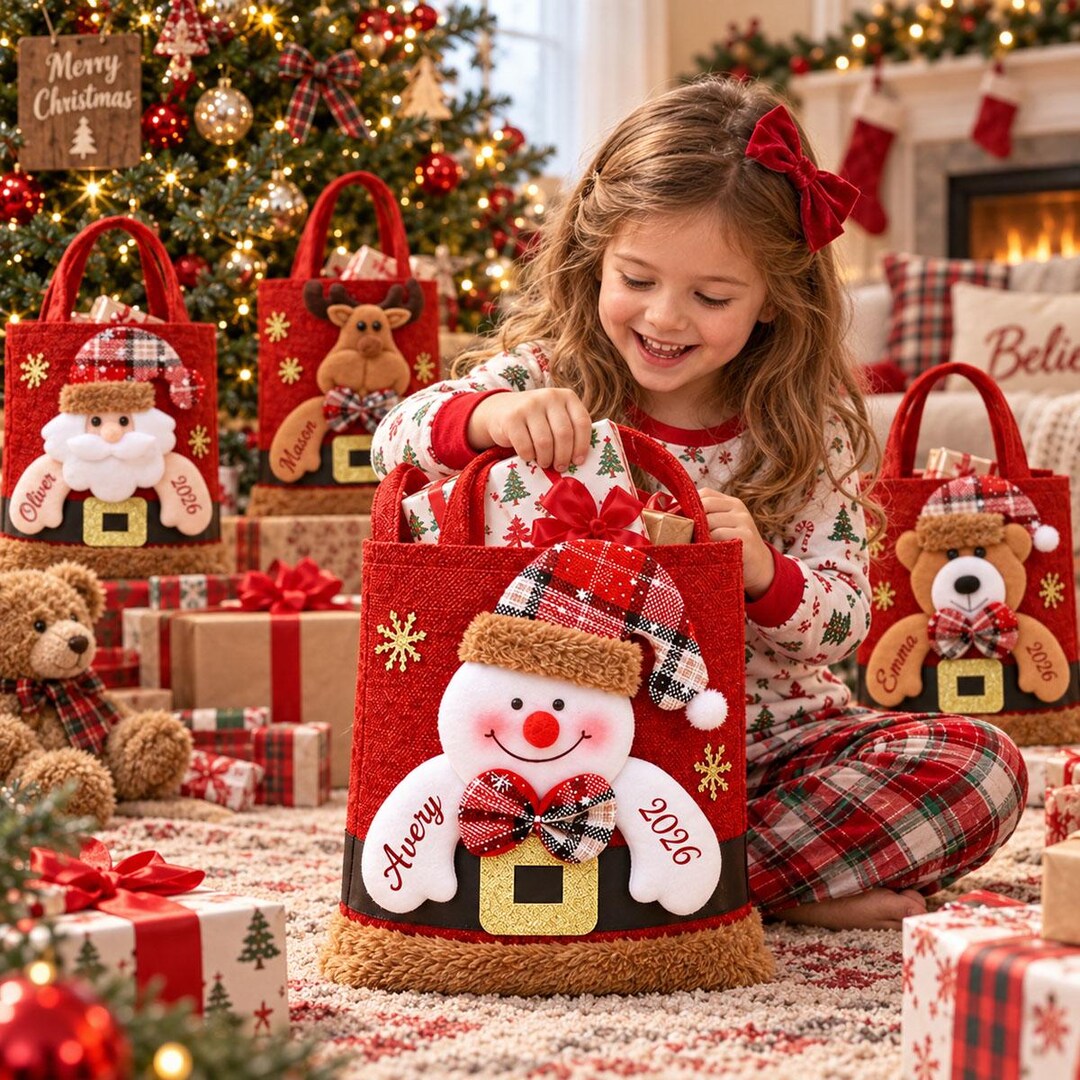 Santa Items Personalized Large Christmas Santa Sack, Custom Name Christmas Gift Bag ...