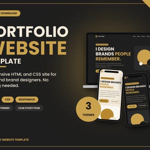ポートフォリオウェブサイトテンプレート、ロゴおよびブランドデザイナー向けレスポンシブHTML CSSポートフォリオ、3つのカラーテーマ、コーディング不要、ケーススタディページ