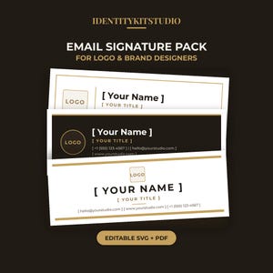 Mallpaket för e-postsignatur, professionella sidfotsbanners för e-postdesigners, klassisk modern minimalistisk, SVG