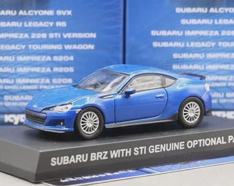 Vintage Model Kyosho 1/64 Subaru Collection BRZ With STI Genuine Optional ZN6 / ZC6 FA20 Blue