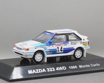 Vintage Model Cm's 1/64 Rally Car Collection SS.15 Mazda 323 Familia 4WD 1986 Monte Carlo WRC