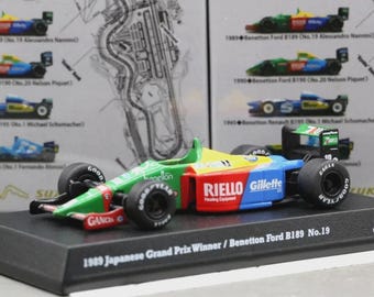 Vintage Model Kyosho 1/64 Suzuka Legend Formula One 1989 F1 Benetton Ford B189 No.19 A.Nannini