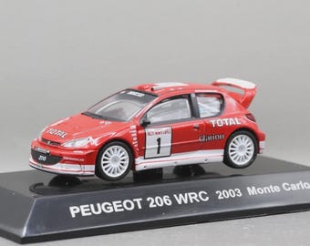 Vintage Model Cm's 1/64 Rally Car Collection SS.8.5 Peugeot 206 2003 Monte Carlo WRC No.1