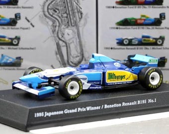 Vintage Model Kyosho 1/64 Suzuka Legend Formula One 1995 F1 Benetton Renault B195 No.1 Michael Schumacher