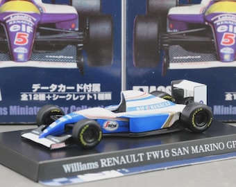 Vintage Model Aoshima 1/64 Williams Formula One Collection Renault FW16 F1 No.0 D.Hill 1994