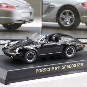 Modelo clásico Kyosho 1/64 Porsche Collection Ver.3 Porsche 911 930 Speedster 1989 Negro