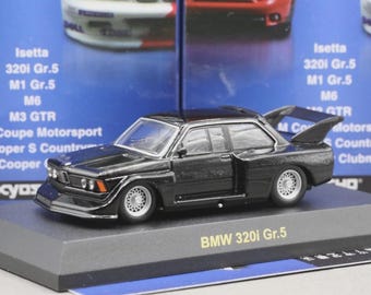 Vintage Model Kyosho 1/64 Mini & BMW Collection BMW 320i Turbo Gr.5 E21 1977 Road Car Black