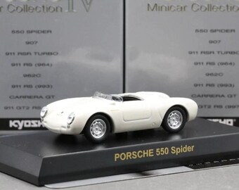 Vintage Model Kyosho 1/64  Porsche Collection 4 Porsche 550 Spyder 1953 White