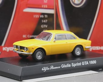 Vintage Model Kyosho 1/64 Alfa Romeo Collection 1 Giulia Sprint GTA 1600 1965 Yellow