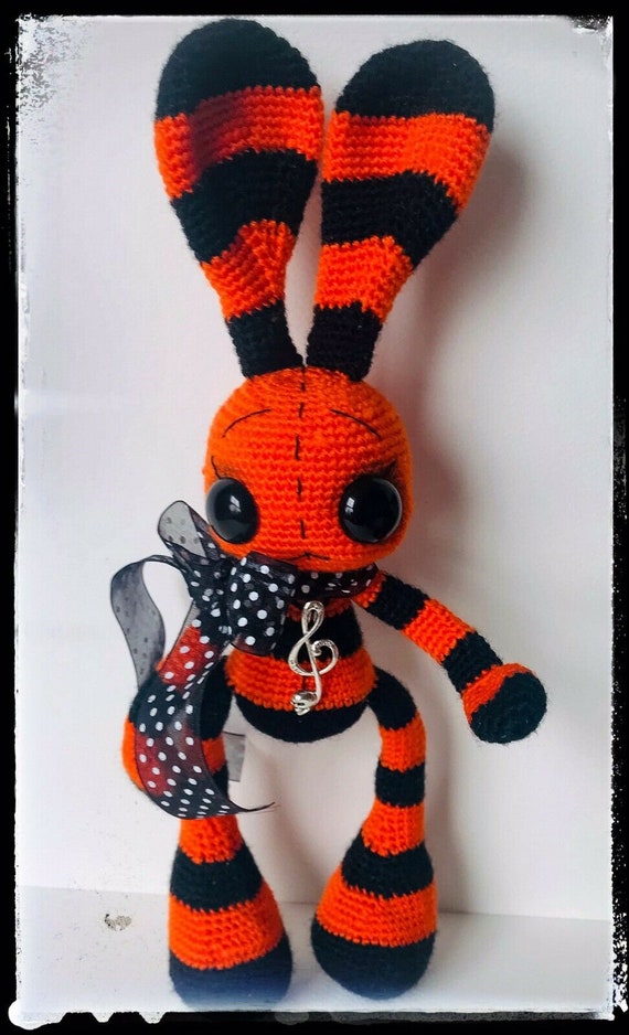 goth bunny plush