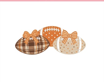 Football Coquette Bow Embroidery, Touchdown Season Embroidery Design, Fall Season Football Embroidery File, Coquette Football Machine File