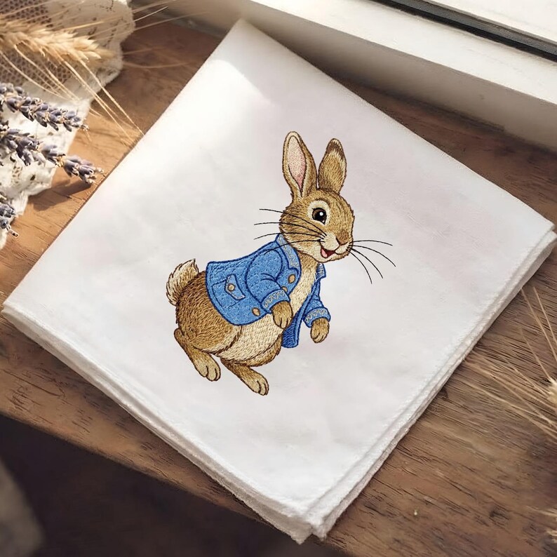 Vintage Rabbit Machine Embroidery Design, Peter Rabbit Style Digital ...