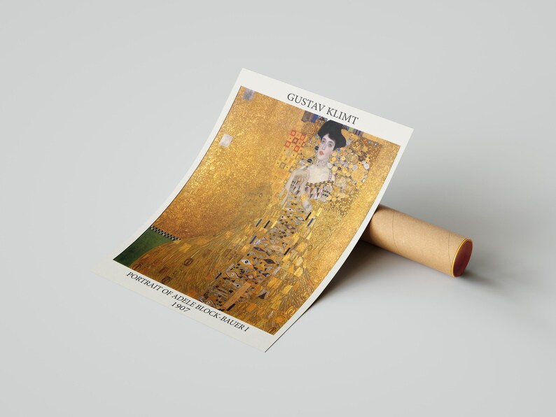 Gustav Klimt Portrait of Adele Bloch Bauer I Poster 1907, Gold Art ...