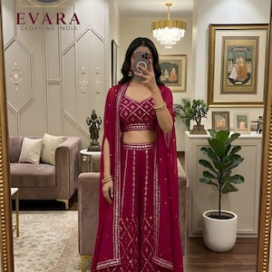 Top Koti y Palazzo Premium, Hermosos y Peluches, Ropa de Fiesta para Bodas Indias, Ghaghra choli, Damas de Honor Palazzo choli, Tradicional