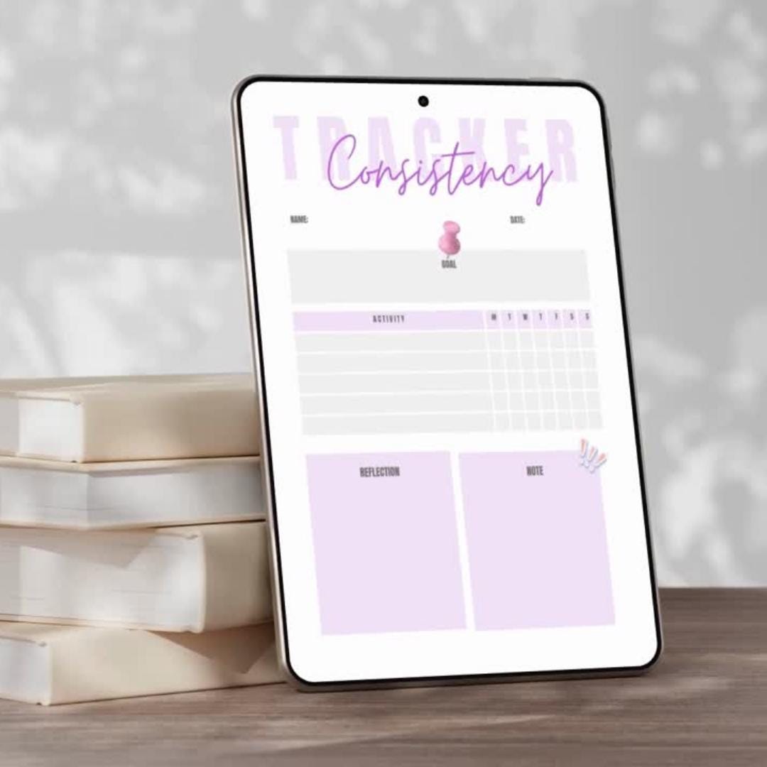 Consistency Tracker Printable | Daily Habit Consistency Log ...