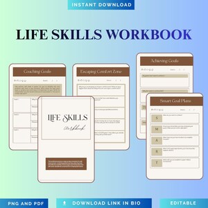 Life Skills Workbook: Practical Personal Growth Planner - Instant digital download PDF PNG