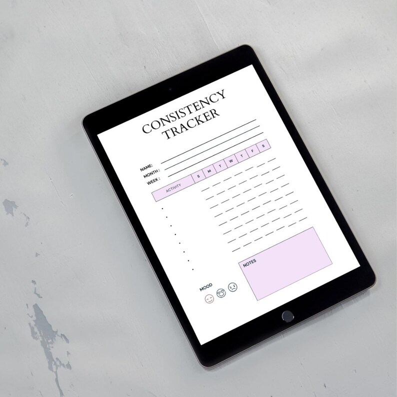 Consistency Tracker Printable | Daily Habit Consistency Log ...