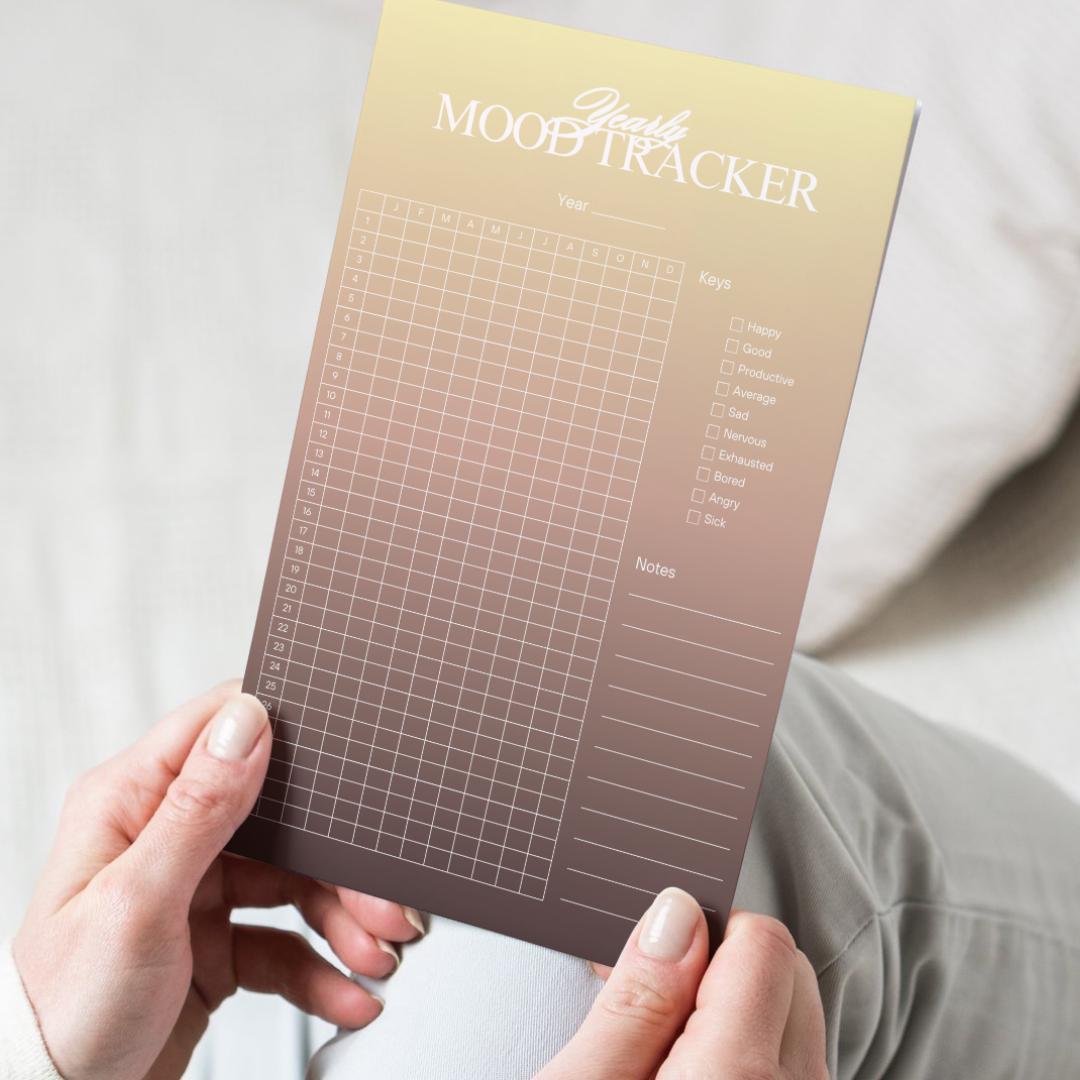 Mood Tracker Printable PDF PNG | Daily Mood Journal | Mental Health ...