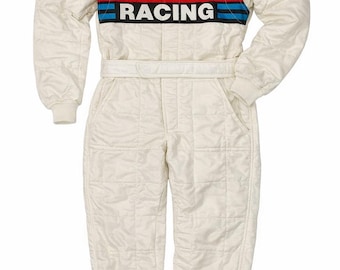 Mono de carreras Martini retro / Traje de carreras inspirado en los deportes de motor / Traje de conducción unisex