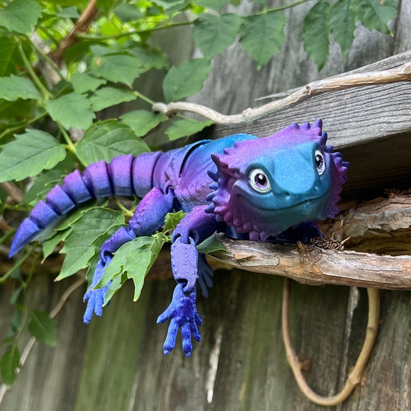 Bearded dragon articulated fidget (made to order) sensory Beardie MatMire Makes beardie toy