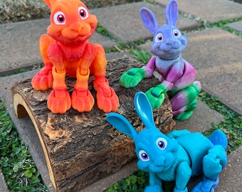 Bunny Rabbit Fidget - Articulated Easter Bunny Toy (Made to Order)