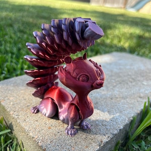 Flexi Squirrel Fidget Toy - Articulated Woodland Animal with Wiggly Tail - Cute Gift - Made to Order
