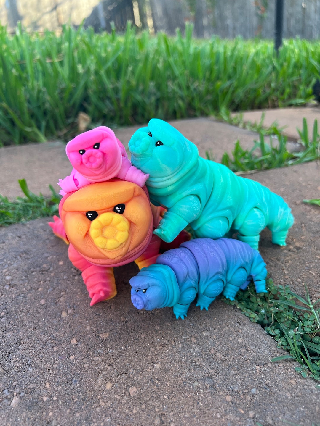 3D Printed Articulated Slug JUMBO/Medium Fidget Toy Slinky