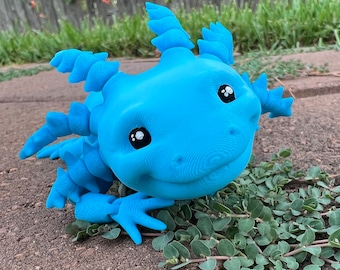 Articulated Axolotl Fidget Toy: Sensory Desk Pet, MatMire Makes