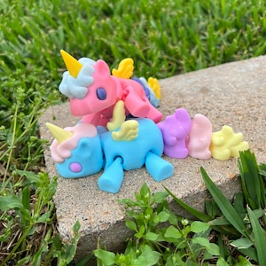 Baby Unicorn Fidget - Articulated Flexi Toy, Made to Order