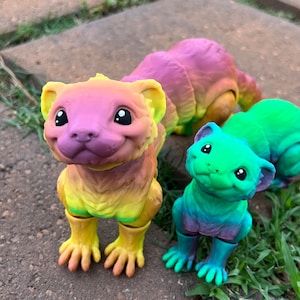 Ferret Fidget Toy - Articulated Sensory Pet with Turning Head - Realistic Ferret - Made to Order