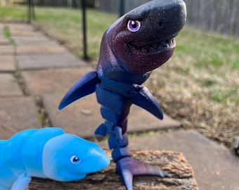 Articulated Shark Fidget – 3D Printed Sensory Toy, Made to Order
