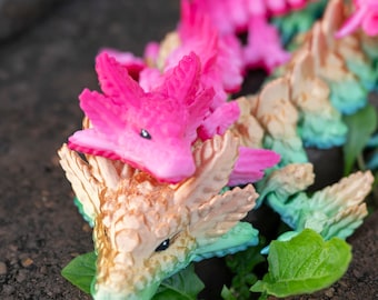 Axolotl Dragon Fidget – Articulated Fantasy Toy, Made to Order