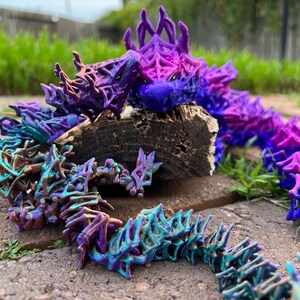 Wicked Dragon Fidget - Articulated Dark Fantasy Dragon with Web Scales, Spiders & Mystical Vibes