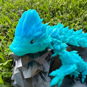 Jellyfish Dragon Fidget - Articulated Ocean Dragon with Seashell & Crystal Details - Made to Order