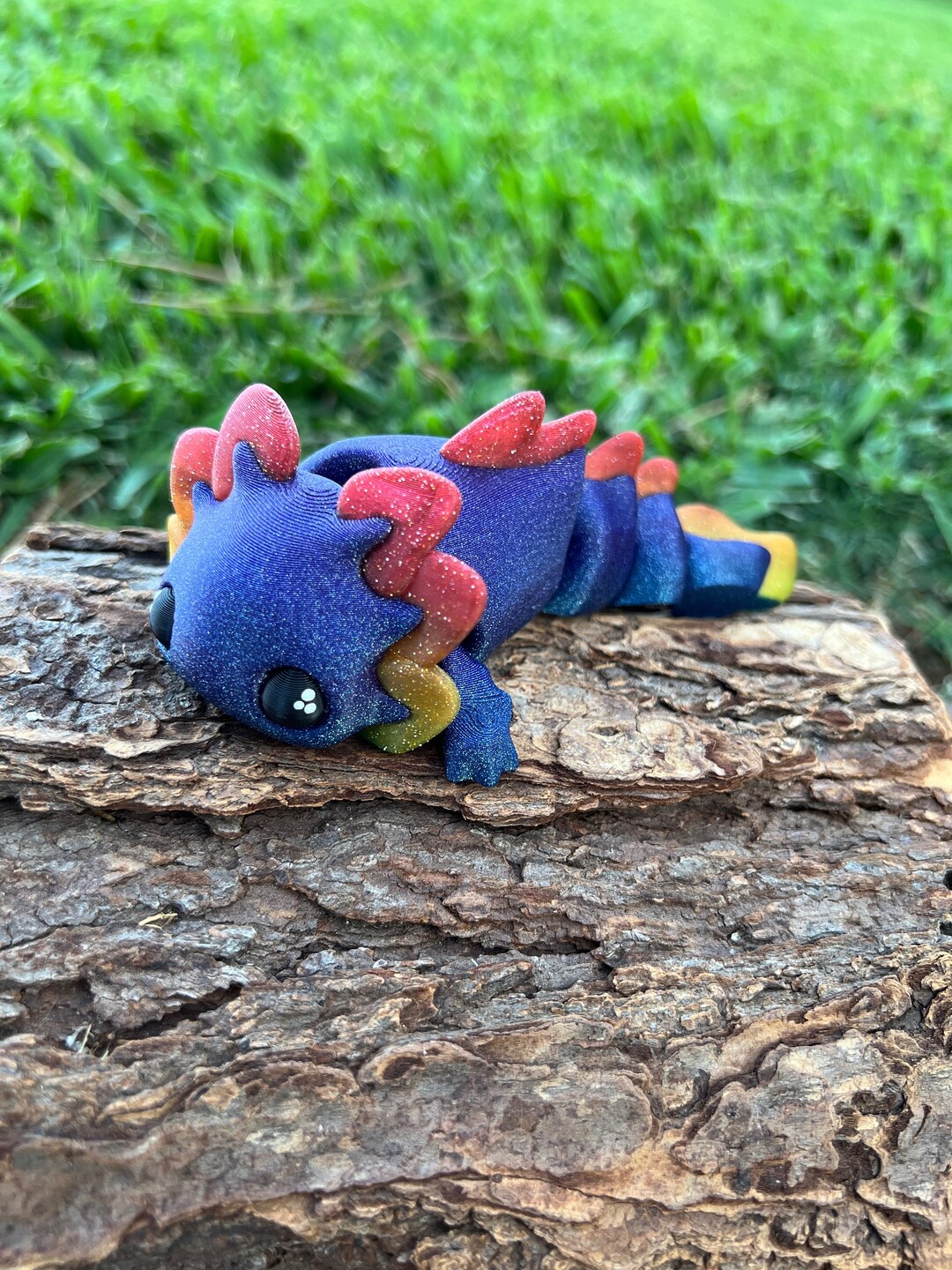 Axolotl Tadpole Flexi ready to Ship Articulated Axolotl Etsy