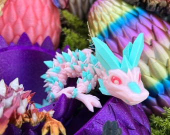 Baby Crystal Dragon - Dual Color Articulated Fidget Toy, made to order