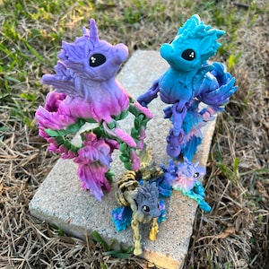 Seahorse Fidget - Articulated Hippocampus Toy with Unicorn or Classic Option - Made to Order